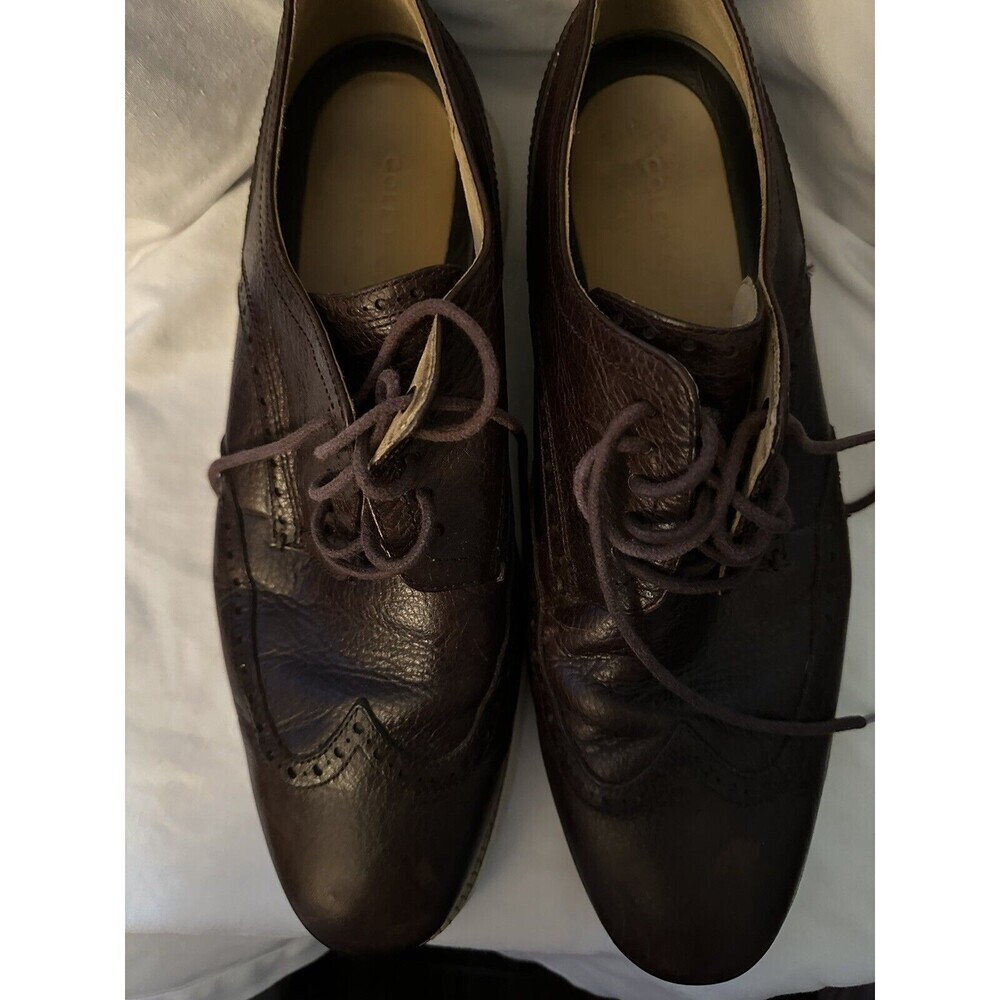 Cole Haan 12 Med Mens Brown Leather  Great Jones Wing Tip Oxfords Shoes